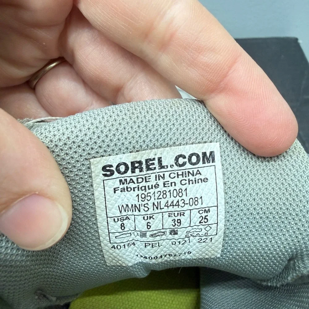 Sorel Womens 8 Out n About Wedge Booties Dove Quarry Grey Suede Leather